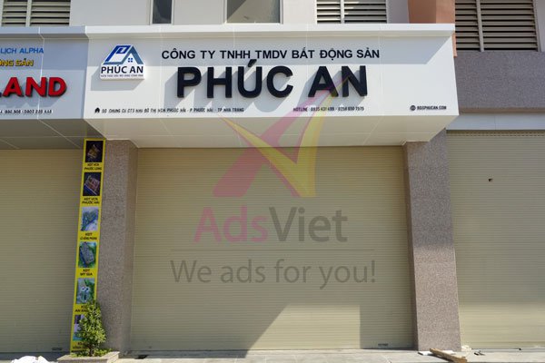 Thi công mặt dựng Alu bất động sản Nha Trang