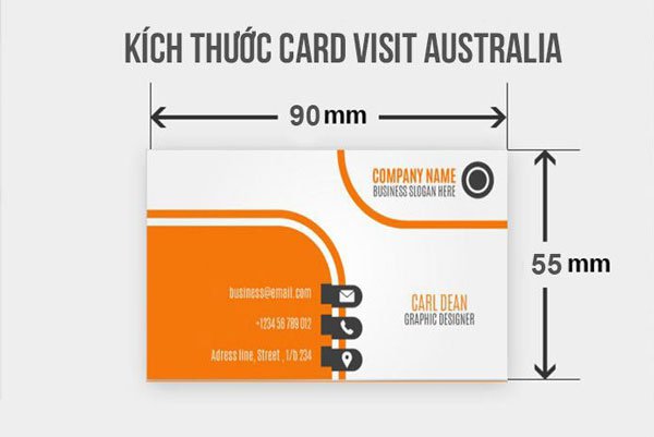 Kích thước card visit phổ biến khi in ấn